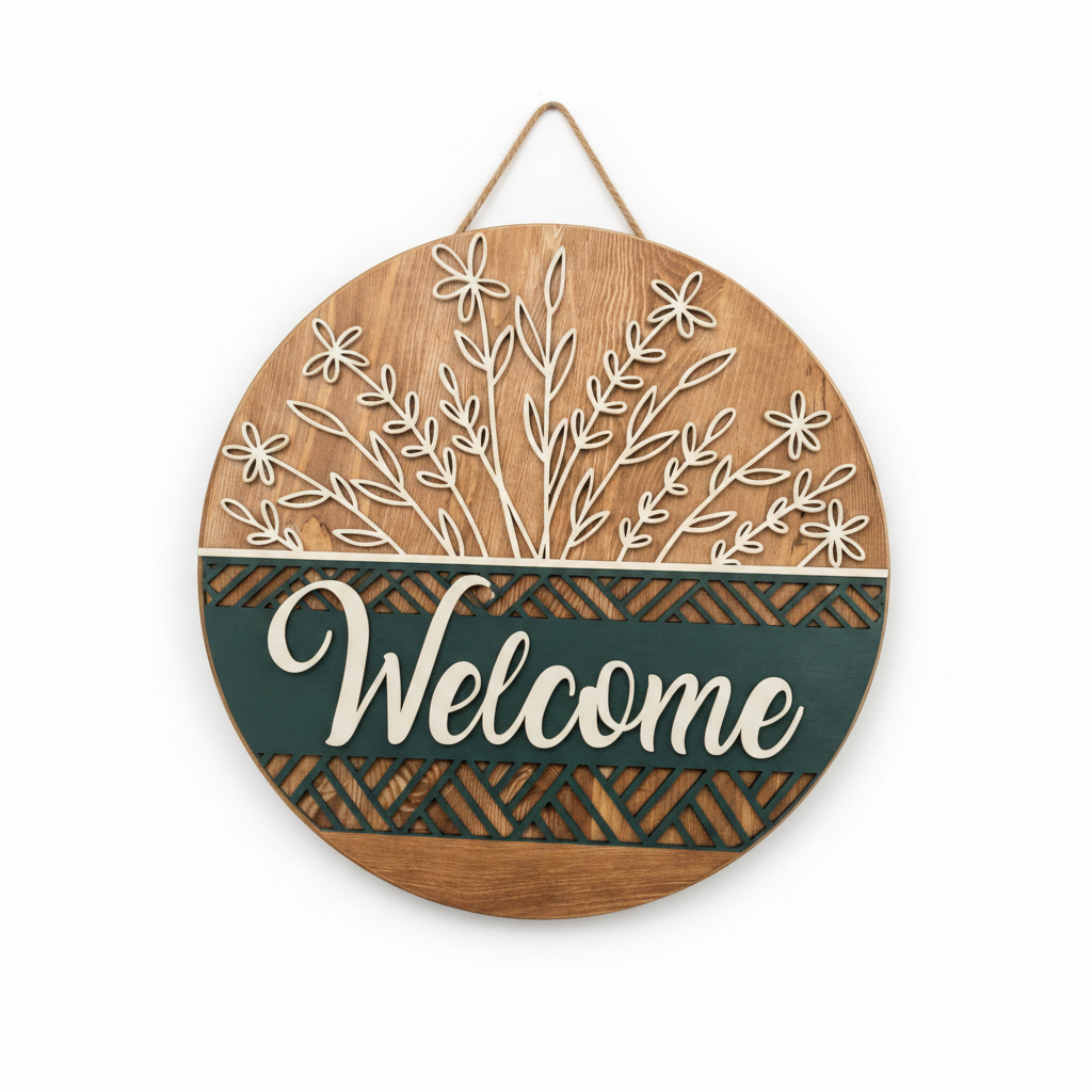 Welcome Door Hanger Sign